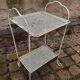 Dessert table from the 1950s, perforated metal by Mategot.