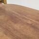 Oval Burgundy Farm Table in solid oak 19th