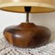 Vintage lamp with wooden base, 44 cm