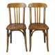 2 chaises bistrot Baumann N°188 en bois, vers 1930