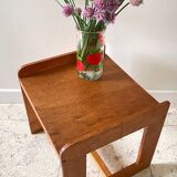 Geometric coffee table wood vintage honey