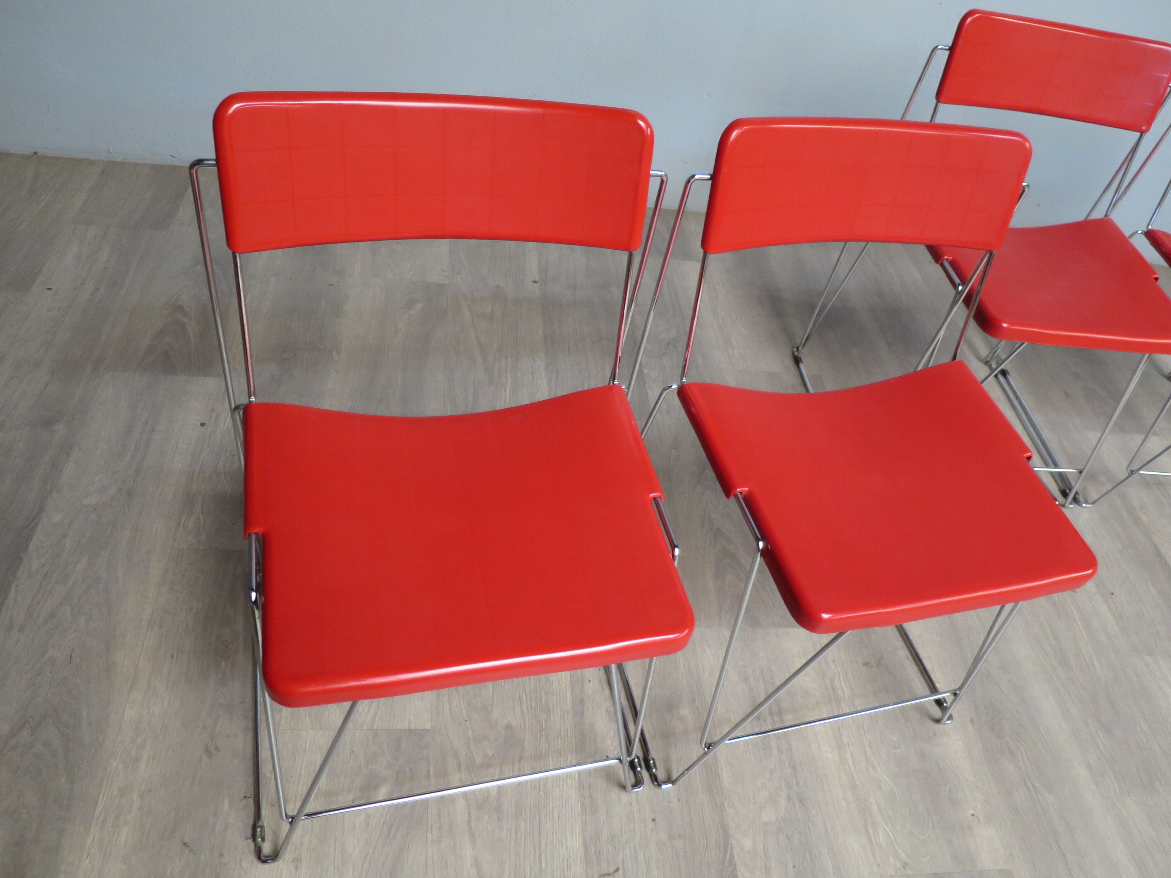 Set of 4 chairs V line Magis by Andries and Hiroko Van Onck