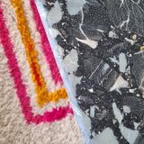 Vintage black terrazzo coffee table