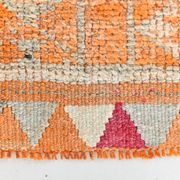 3x11 Soft Orange Vintage Runner, Wool Corridor Rug, 90x330Cm