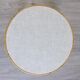 Table basse vintage ronde en rotin