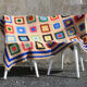 Plaid, couverture vintage au crochet
