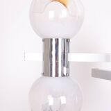 Mazzega Murano Chandelier / Space Age Glass Pendant Light 1970s Italy