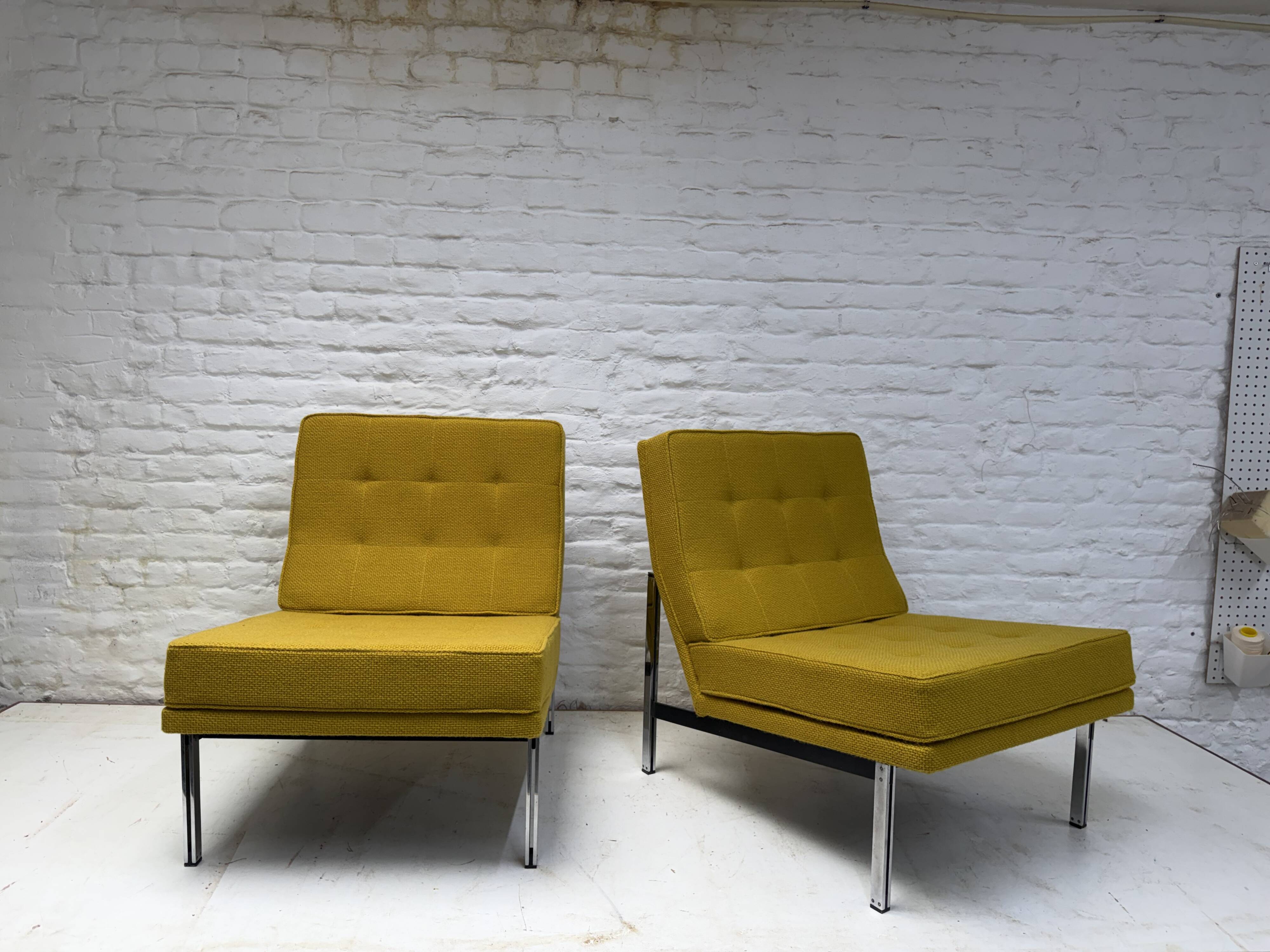 Paire de chauffeuses Knoll Parallel bar