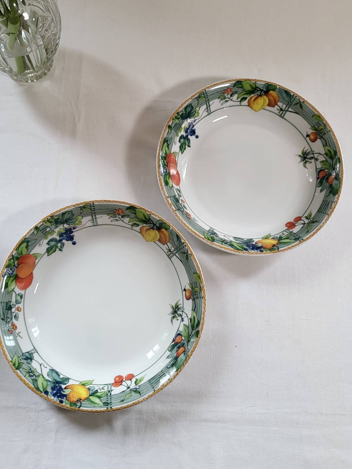 Lot de 6 assiettes creuses wedgwood eden