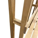 Vintage portemanteau XL en bois avec banc