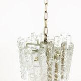 Ice crystal pendant light by Kalmar, 1960s