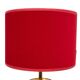 set solid Brass Table lamps Red Velvet shades 1960s France
