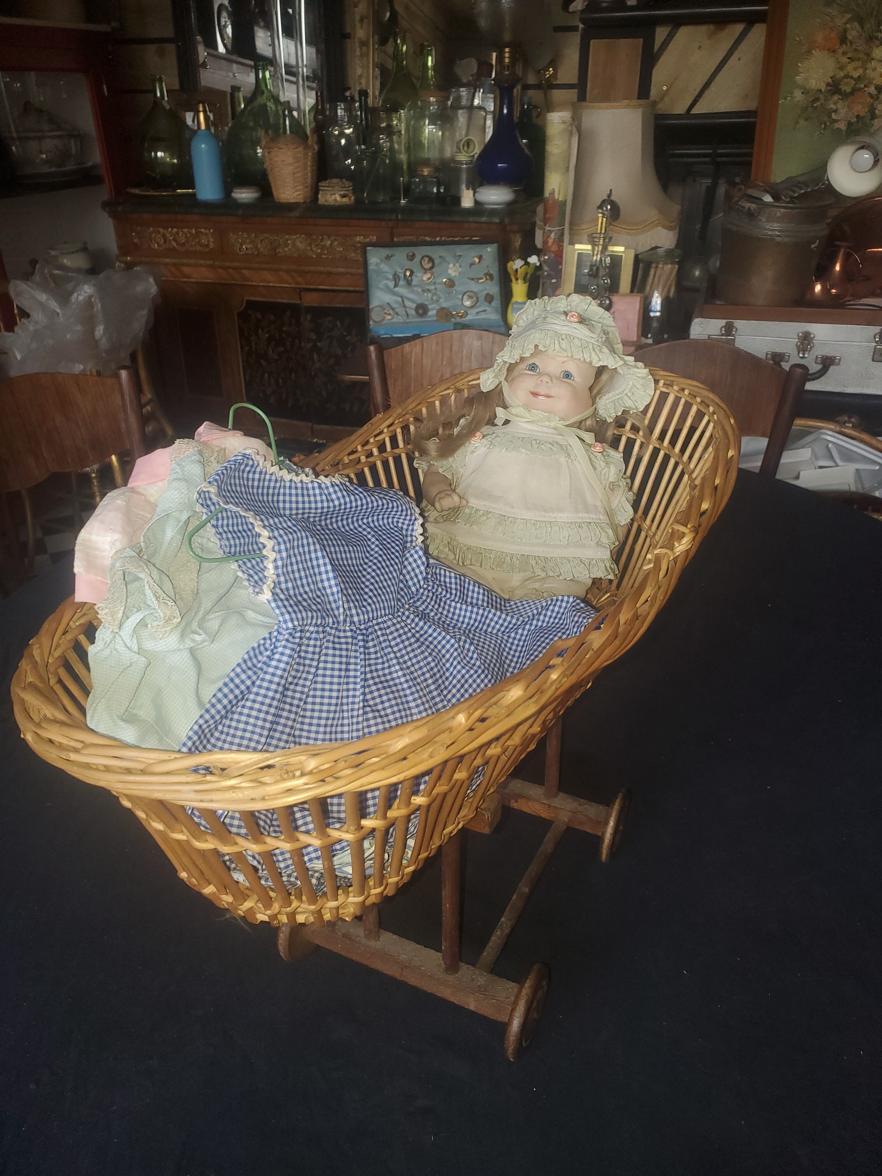 Rattan cradle toy