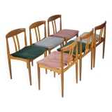 Teak chairs danish design set 1960s new upholstery