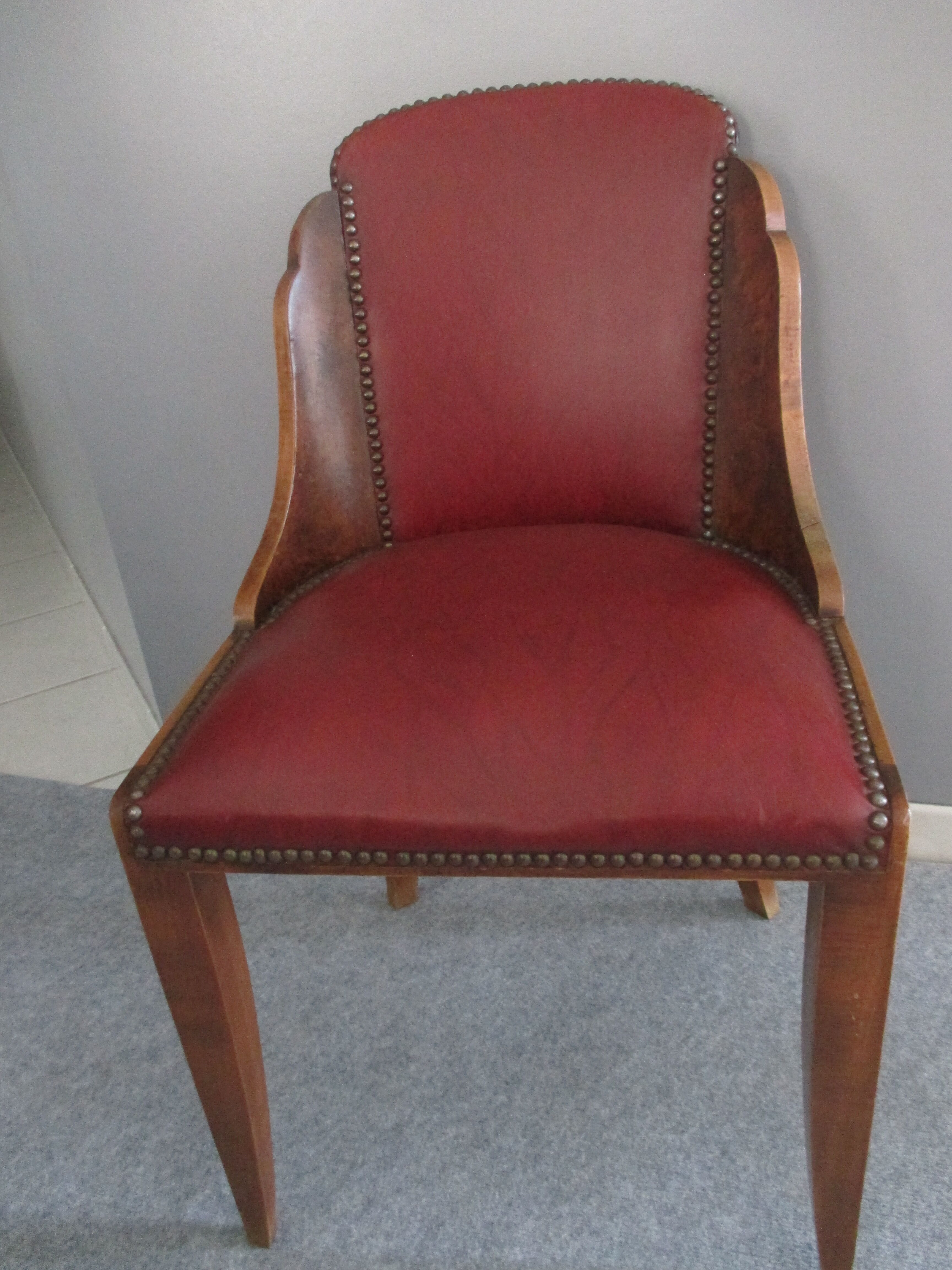 Suite 4 chaises gondole art déco 1950