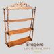 19th century molded mahogany wall shelf Louis-Philippe