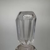Ancienne carafe en cristal gravé Rhum, XIXeme