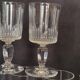 9 old crystal glasses cut Baccarat / Val St Lambert model Jeux d'Orgues