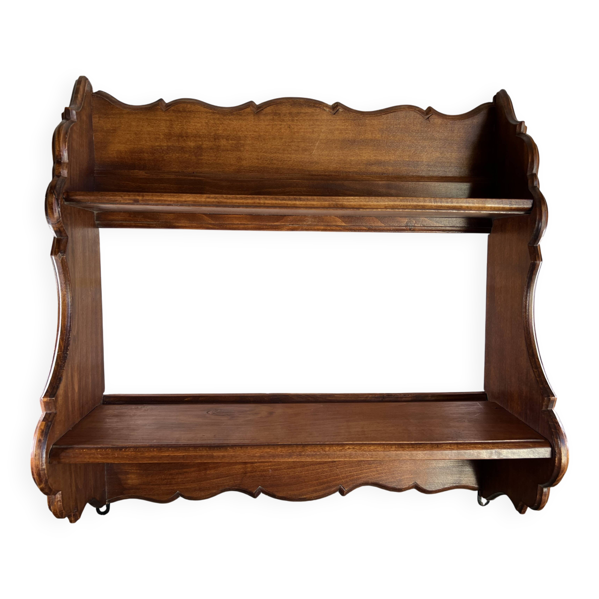 carved wooden wall shelf – Rustic and authentic feel