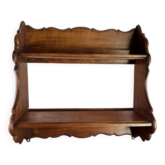 étagère murale en bois sculpté – Esprit rustique et authentique