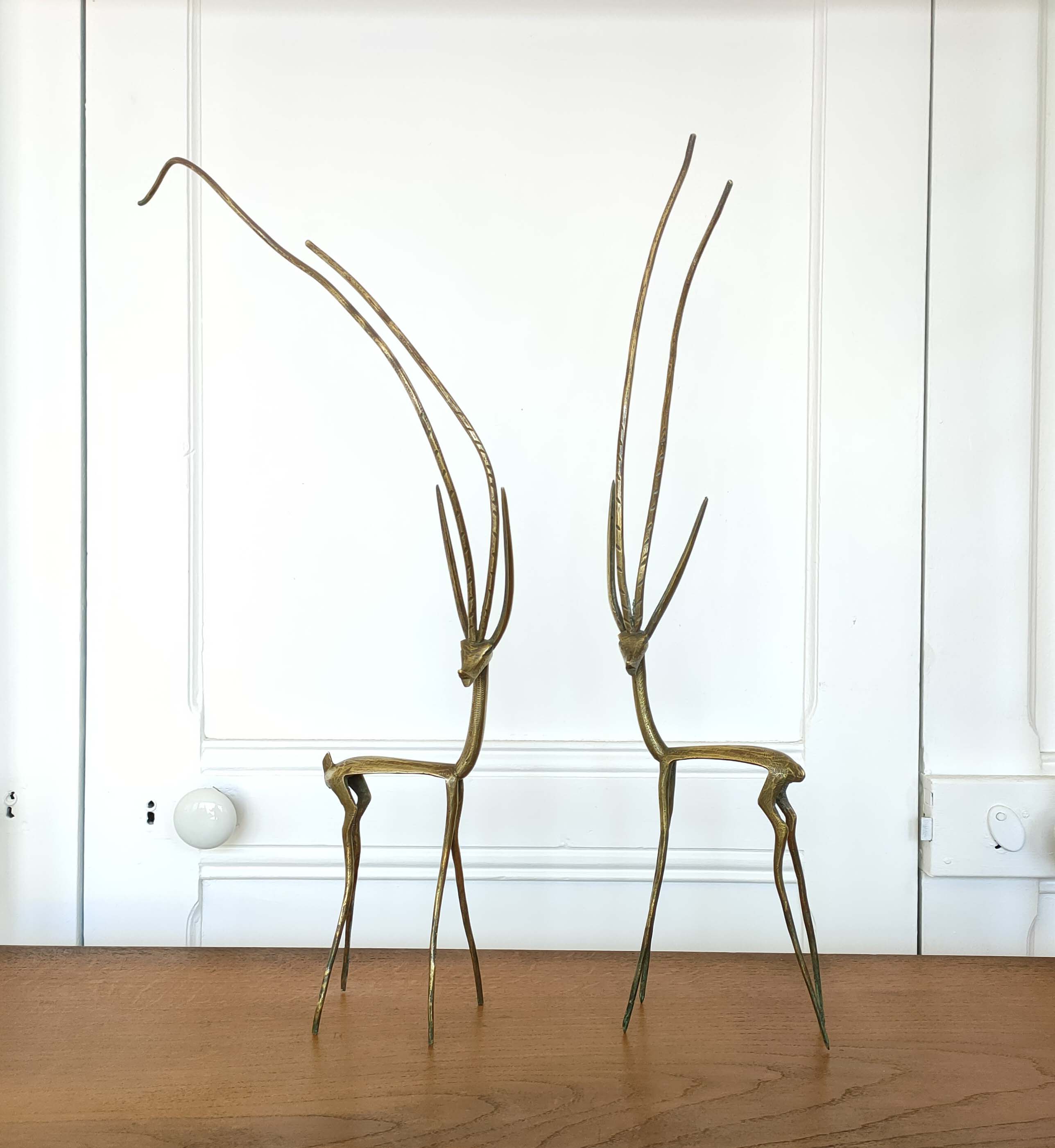 Brass gazelle antelopes