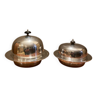 Jolie set de deux anciennes cloches à caviar