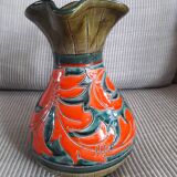Vintage signed vase in Italian ceramic