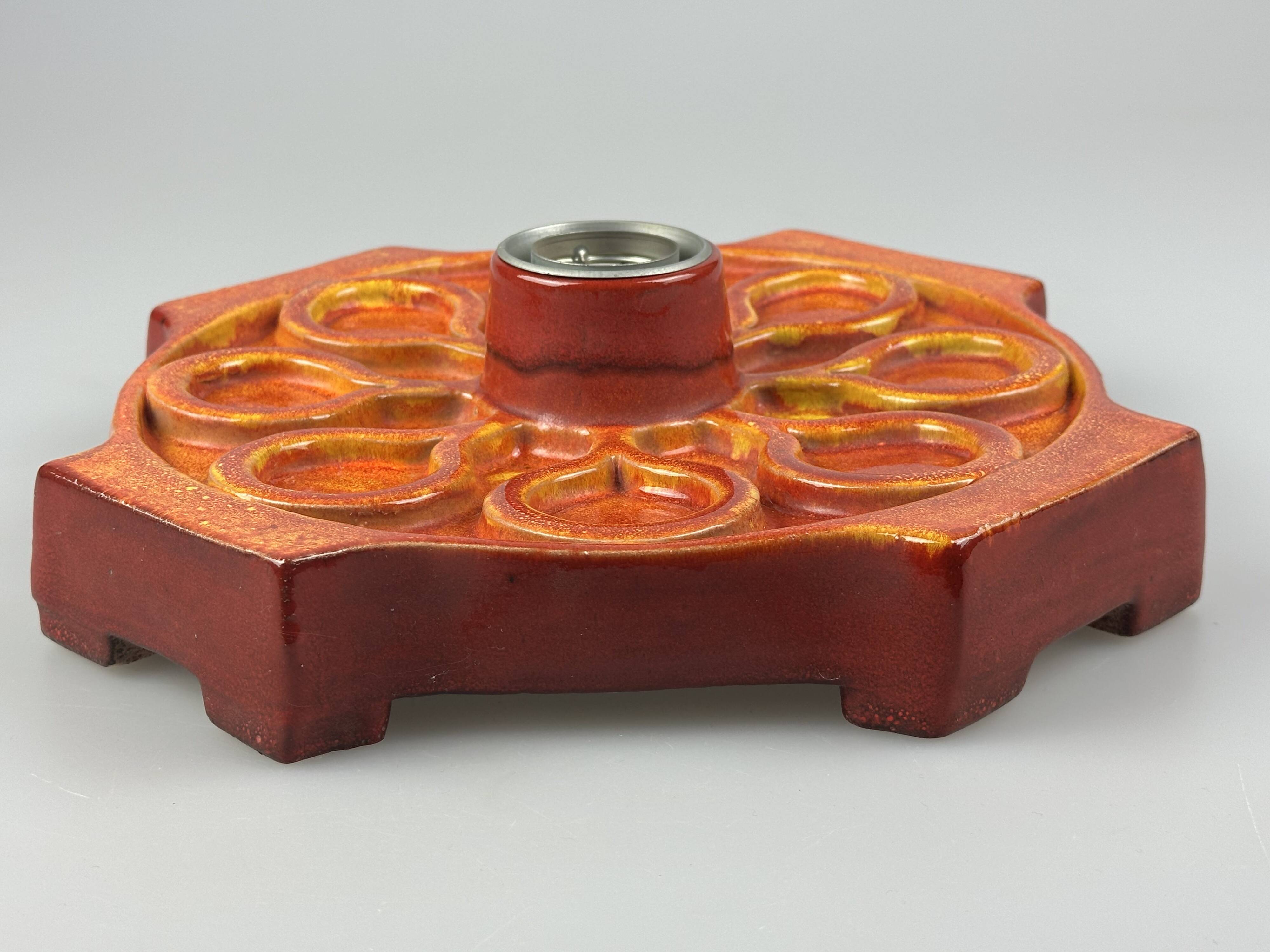 1960s/1970s Ceramic Wall Sconce, Mid-Century Space Age Design
