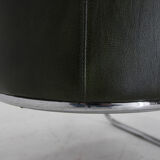 Bauhaus Tubular Armchair in Green Leather,  1930s, Restored