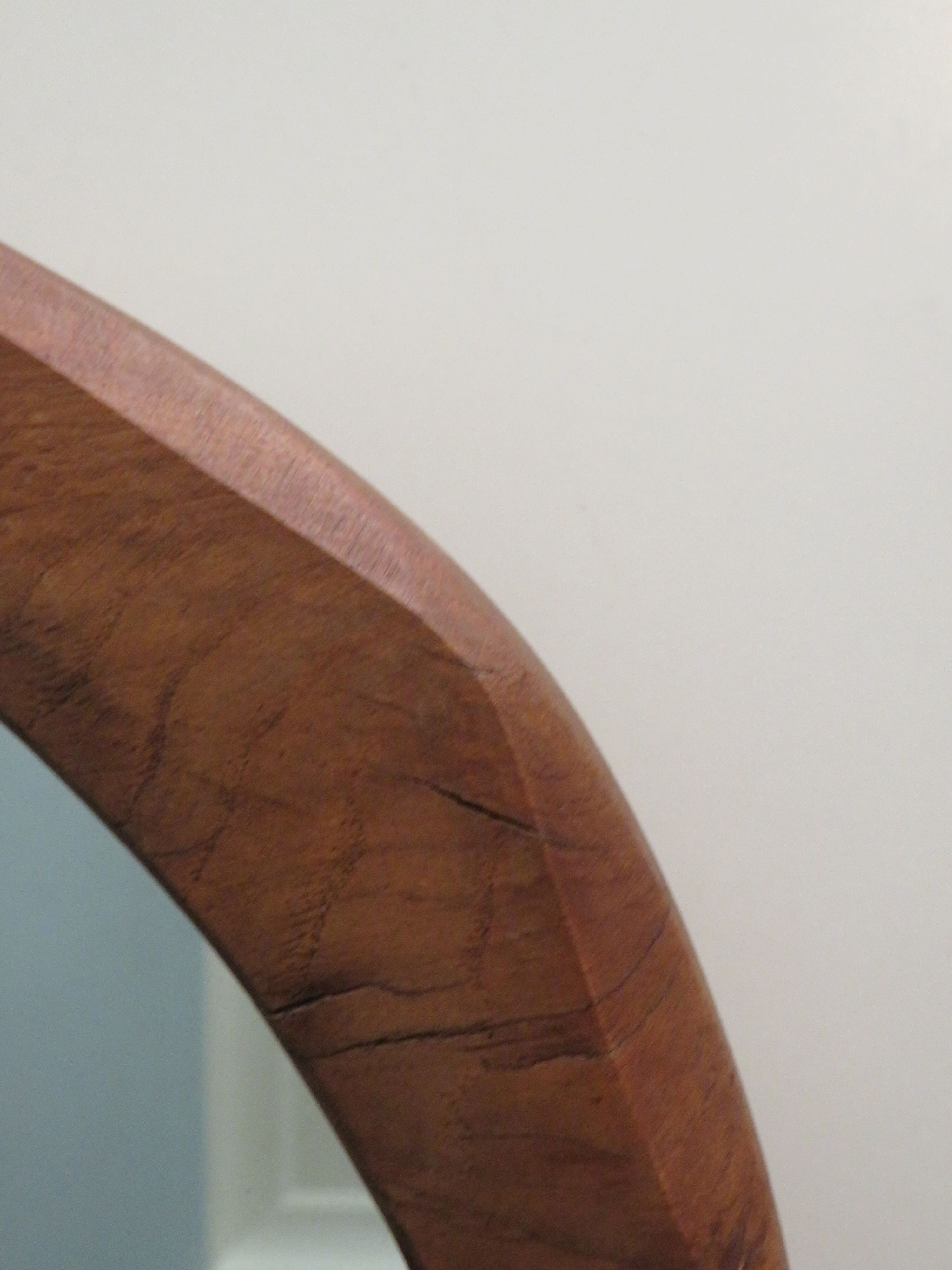 Brutalist mirror in solid oak, hand carved, Belgium 1970