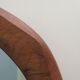 Brutalist mirror in solid oak, hand carved, Belgium 1970