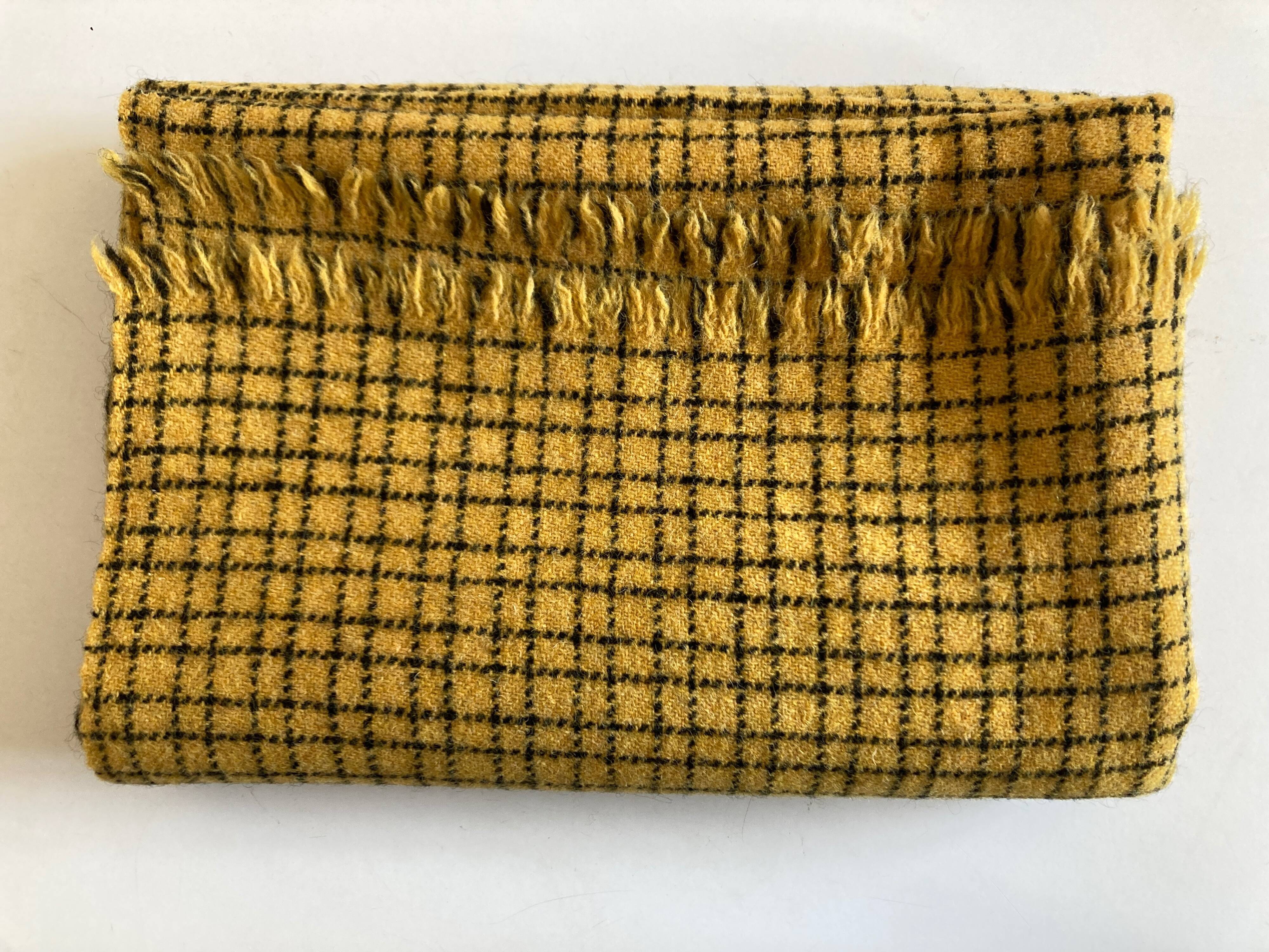 Shetland wool canvas plaid 1960