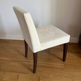 6 chaises Ligne Roset french Line en alcantara ivoire