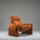 Proposals P60 leather lounge chair by Vittorio Introini for Saporiti, Italy, 1960s
