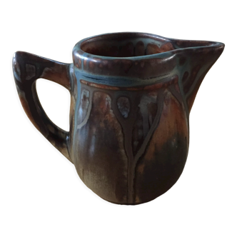 Flamed stoneware creamer by g metenier