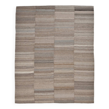 Tapis Kilim vintage marron 8x10, 263x321 cm