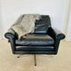 Vintage Danish mid-century leather lounge chair in black leather by G. Thams 1975