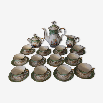 Green coffee service made of Porcelain from Italy