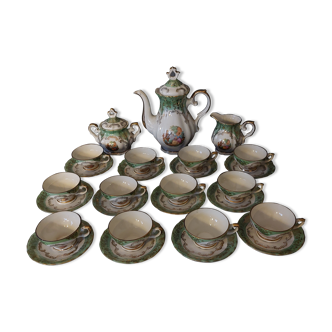 Green coffee service made of Porcelain from Italy
