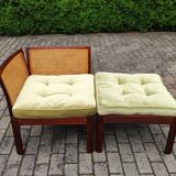 Plexus armchair and ottoman designed by Wikkelso for CFC Silkeborg Denmark 1960s
