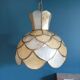 Suspension aen Nacre damier fumé laiton