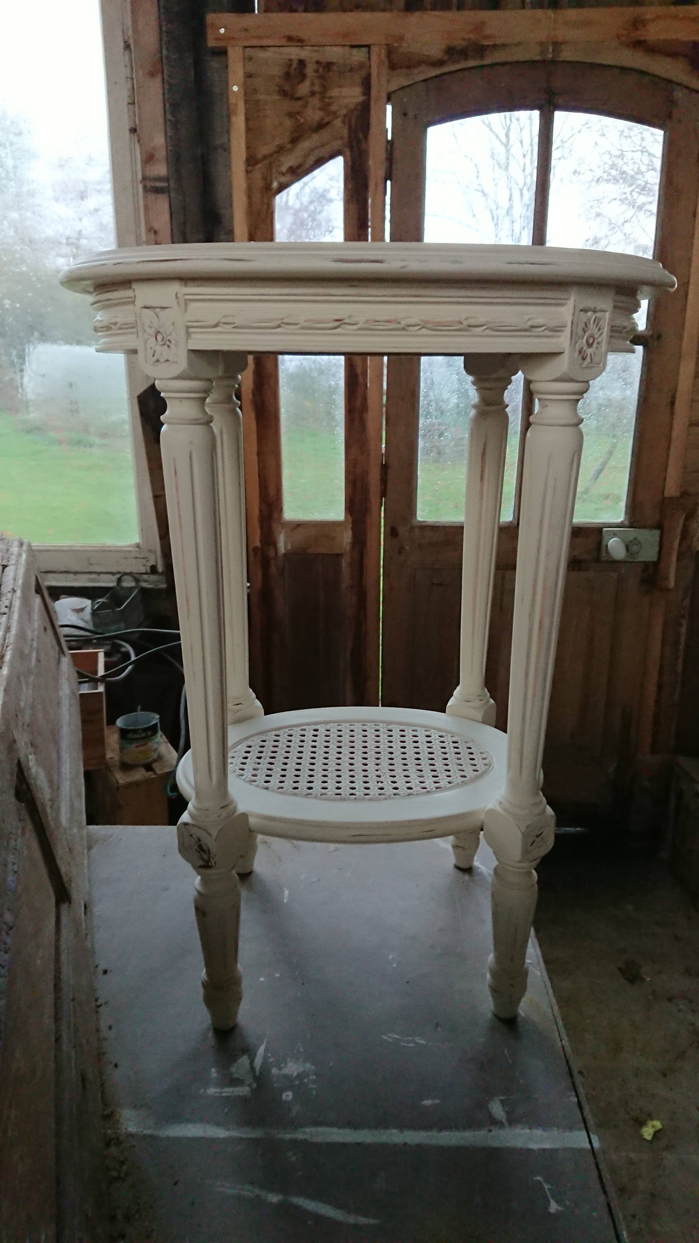 Bedside table Louis xvi patinated