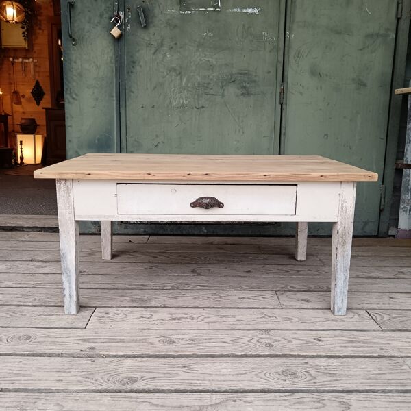 Table basse bois / patinée