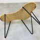 Raoul Guys coffee table, free form, wicker and metal, 1960s.