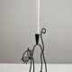 Black Painted Metal Cat Candle Holder by Gunnar Ander for Ystad-Metall, Sweden, 1950s–60s