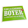 Plaque publicitaire eau des carmes Boyer
