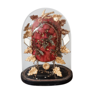 Globe de mariée Napoléon III, vintage , couronne de mariée , fleurs d'oranger