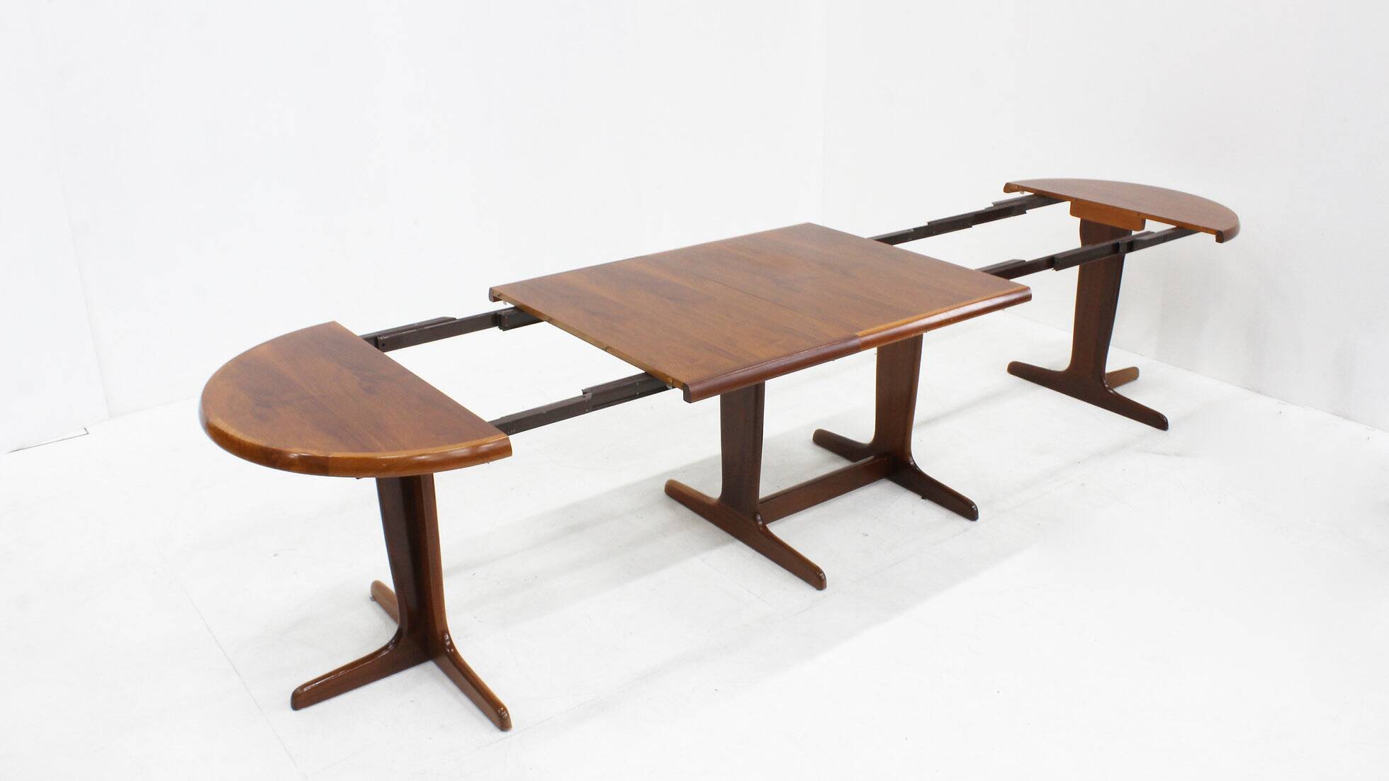 Vintage large oval extendable dining table 1960s XL
