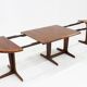 Vintage large oval extendable dining table 1960s XL