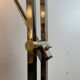 Chrome and brass floor lamp by Deknudt Belgium, 1980s